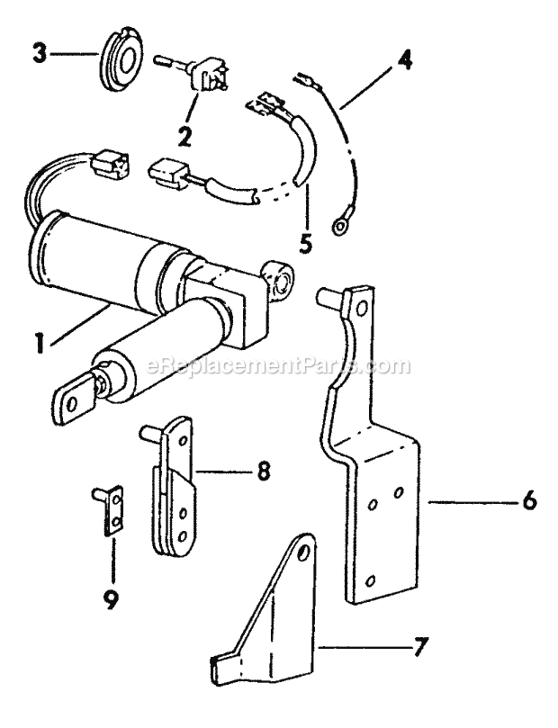 Electric Lift & Related Parts Diagram and Parts List for 128 2050045U, 2050217U, 2050218U Cub Cadet Lawn Tractor